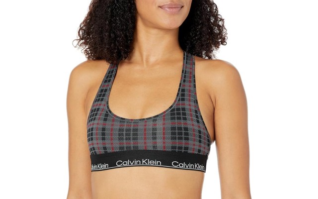  Modern Cotton Unlined Wireless Bralette, Charcoal, Small