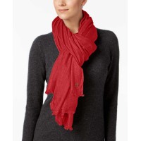 Calvin Klein Oversized Cashmere Modal Wrap (Red)