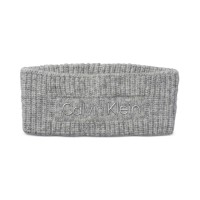 Calvin Klein Women’s Ribbed Logo Headband – Heather Mid Gray
