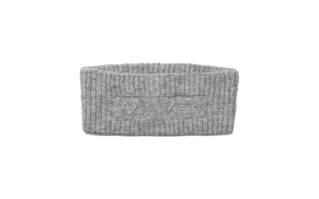  Women’s Ribbed Logo Headband – Heather Mid Gray