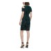  Womens Velvet Cold-Shoulder Sheath Dress, Malachite, 6