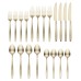  Nylah PVD Champagne Satin 18/0 20-Piece Flatware Set