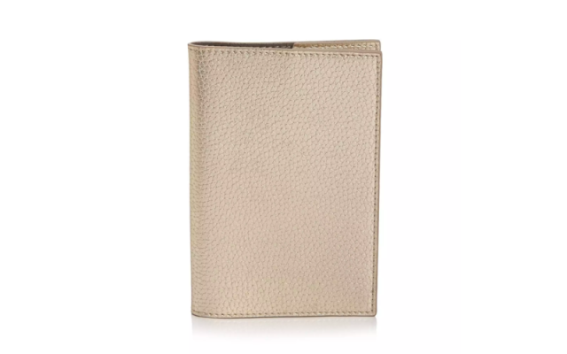  Gold Genuine Leather Passport Holders, Beige