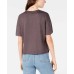  Juniors’ “Livin’ Is Easy” Graphic T-Shirt Tops, Charcoal, Large