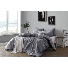 Cathay Home Inc Yarn Dyed King/California King Duvet Cover Set