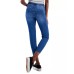  Juniors’ Pull-On Drawstring Elastic-Waist Jeans, X-Small, Turquoise