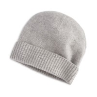 Charter Club 100% Cashmere Cuffed Beanie, Ice Grey Heather