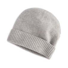 Charter Club 100% Cashmere Cuffed Beanie, Ice Grey Heather