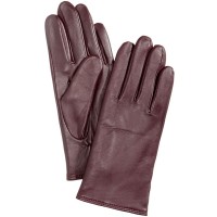 Charter Club Cashmere Lined Leather Tech Gloves, Emillion, XS