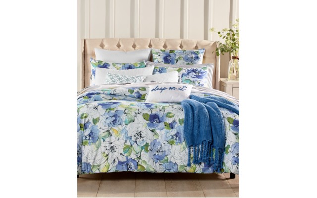  Damask Designs Sketch Floral Cotton 300 Thread Count Twin 2-Pc