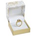  Gold-Tone Crystal Oval Halo Ring