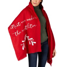 Charter Club Mistletoe Blanket Wrap (Red)