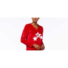 Charter Club Plush Applique Pajama Set,Missing Pants  (Grid Plaid, XL)