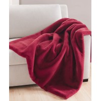 Charter Club Plush Faux Fur Throw, 50″ X 60″,Pomegranate