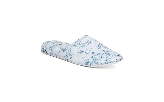  Printed Quilted Slide Slippers, Cherry Blossom, Small