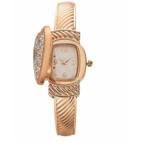Charter Club Rose Gold Color Cuff Watch- Flip Top Watch (Pink)