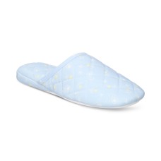 Charter Club Women’s Quilted Paisley Floral Slippers, Blue Paisley, Large