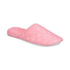 Charter Club Women’s Quilted Paisley Floral Slippers, Pink Paisley, Medium