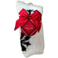 Charter Club Womens Super Soft Cozy Socks, White, 9-11