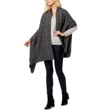 Charter Club Women’s Windowpane Pleated Super-Soft Scarf & Wraps