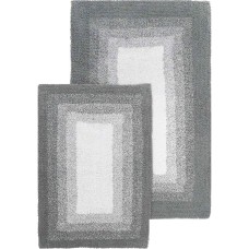 Chesapeake Merchandising Whitney Reversible 2 Piece Bath Rug Set-Hi Rise Grey, 21″ x 34″ & 17″ x 24″