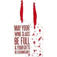 Christmas Bottle Tag – May Your Wine Glass Be Full