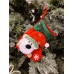 , Set of 4, 3D Christmas Theme Stockings Gift & Candy Bag & Tableware Holder Ornament Animated Santa Reindeer Snowman Dog, Tinsel, Set of 4
