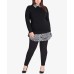  Womens Plus Size Trendy Skinny Pants (Black, 18W)