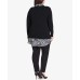  Womens Plus Size Trendy Skinny Pants (Black, 18W)
