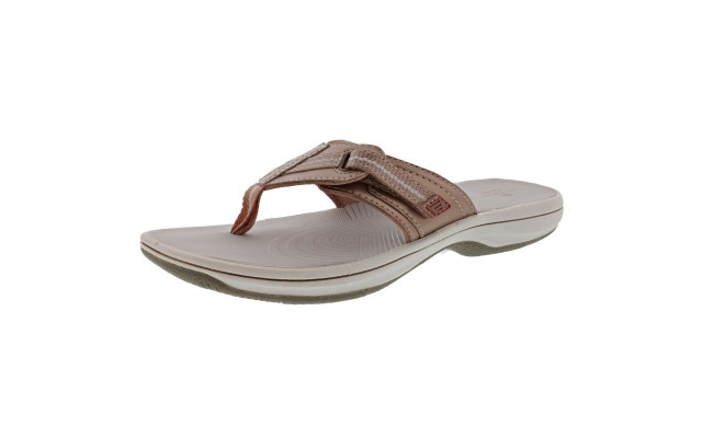  Women s Brinkley Jazz Flip Flop 9M, Rose, Gold