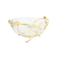 Classic Touch 12.5″ Bowl on Leaf Stand
