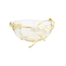Classic Touch 12.5″ Bowl on Leaf Stand