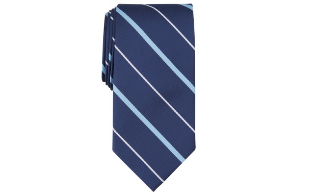  Men’s Cowan Stripe Tie, Navy