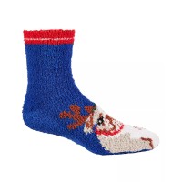 Club Room Men’s Cozy Holiday Reindeer Dog Socks, Blue