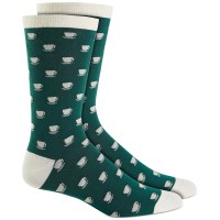 Club Room Mens Holiday Coffee Cup Socks, Green
