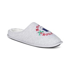 Club Room Mens Holiday Slippers, Light Grey, Medium