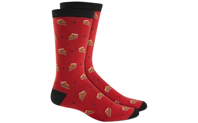  Mens Holiday Socks, Red