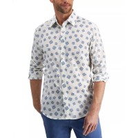 Club Room Men’s Rolo Paisley-Print Shirt, White/S
