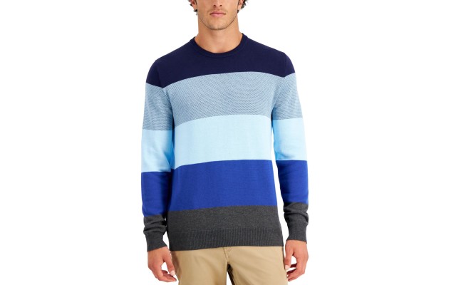  Men’s Striped Lightweight Sweater