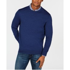 Club Room Men’s Sweater Small Crewneck Knit Pullover, Blue, Small