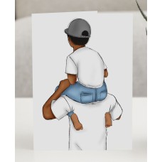 Coco Michele Dad and Son Greeting Card, White, 4.25″ x 5.5″