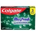 Max Fresh with Whitening Toothpaste with Mini Breath Strips, Clean Mint Toothpaste for Bad Breath, 6.3 Oz Tube. 3 Pack