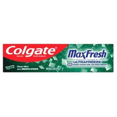Colgate Max Fresh with Whitening Toothpaste with Mini Breath Strips, Clean Mint Toothpaste for Bad Breath, 6.3 Oz Tube. 1 Pack