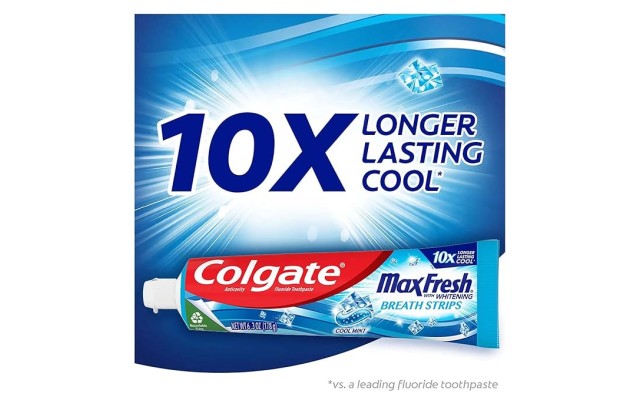  Max Fresh with Whitening Breath Strips, Cool Mint, 1-Pack 7.3 Ounces