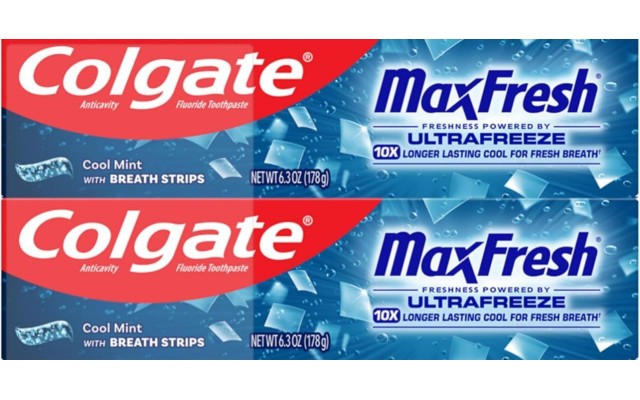  Max Fresh with Whitening Breath Strips, Cool Mint, 2-Pack 7.3 Ounces