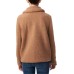  Juniors’ Faux-Fur Teddy Coat, Brown, X-Large