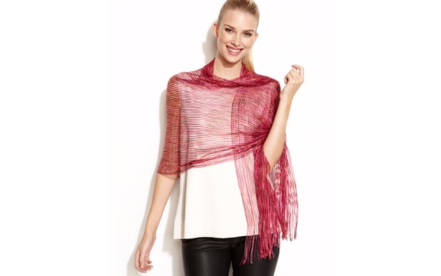  Space Dyed Lurex Wrap, Red