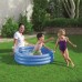 Colorful Inflatable Plastic 3 Ring Swimming Pool for Birthday Parties of Kids, Boys & Girls, Blow Up Kiddie Water & Ball Pools for Indoor & Outdoor Pool, Swimming and Play Parties for Kids in Various Sizes, Blue - 66in