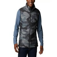 Columbia Men’s Powder Lite Vest, Black Mod Camo Print, Large