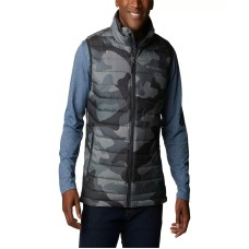 Columbia Men’s Powder Lite Vest, Black Mod Camo Print, Large
